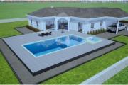 A louer une villa de plain pied standing fraîchement construite avec piscine dans un quartier calme et résidentiel à 10 mn de l'école primaire française C Ambohibao et non loin du centre commercial LEADER PRICE, se situe à Ambohibao Morondava